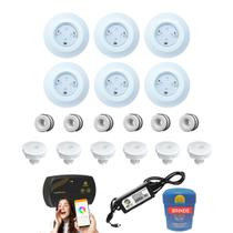 Kit 6 Leds 9w Ilumina Piscina - Smartlux + Disp 50mm E Nicho