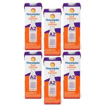 Kit 6 Leite A2A2 Semidesnatado Zero Lactose Piracanjuba 1L