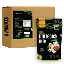 Kit 6 Leite de Coco em Pó 100% Puro Vegano Sem Lactose 454g