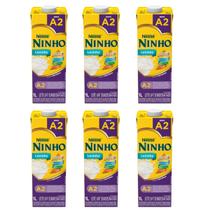 Kit 6 Leite Ninho Semidesnatado A2 1L