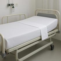 Kit 6 Lençol e 6 Fronha Hospitalar Clinica Hotel Pousada Maca Cama Profissional Licitação Tecido Algodão Com Bainha Aba Macio