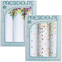 Kit 6 Lenços De Bolso Feminino Algodão 30x30 Envio Imediato