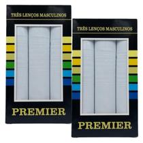 Kit 6 lenços de bolso masculino premier 39 cm x 39 cm Kit 6 lenços de bolso masculino premier 39 cm x 39 cm