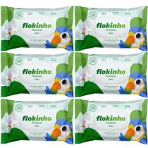 Kit 6 Lenços Umedecidos Flokinho Premium Baby 100un