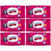 Kit 6 Lenços Umedecidos Select Wipes Basic Com Tampa 100un