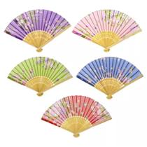 Kit 6 Leque Madeira Oriental Dança Kung Fu Tai Chi Chuan Sortido