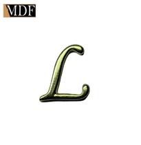 Kit 6 Letras do Alfabeto Apliques 2,22 X 2,56cm Zamac Dourado