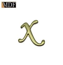 Kit 6 Letras do Alfabeto Apliques 2,22 X 2,56cm Zamac Dourado