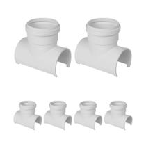 Kit 6 Liga Fácil Tapa Furo Tee Esgoto 100x75mm Mold Estrela