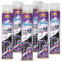 Kit 6 Limpa Ar Condicionado Carro Breeze Lavanda Proauto 300ml