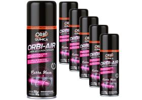 Kit 6 Limpa Ar Condicionado Spray Orbi-Air Fragrância Cheiro Carro Novo - 200ml - ORBI QUÍMICA
