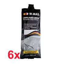 Kit 6 Limpa Para-Brisa Sachê Detergente Limpa Vidros W-Max Wurth - 50ML