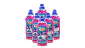 Kit 6 Limpa Porcelanato E Pisos Frios Flash Limp 1 Litro