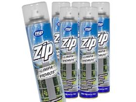 Kit 6 Limpa Vidros Spray Espuma Eficaz Sem Manchas Zip 400ml Remove Resíduos Sem Mancha - MUNDIAL PRIME