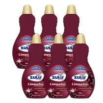 Kit 6 Limpador Perfumado Zulu Perfumes Coala Orquídea Negra 500 ml