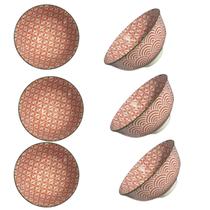 Kit 6 lindos Bowls porcelana pratos Frios ou Quentes 300ml Kit 6 lindos Bowls porcelana pratos Frios ou Quentes 300ml