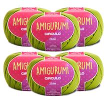 Kit 6 Linha Fio Amigurumi Circulo 100% Algodão Mercerizado - 254m/125g