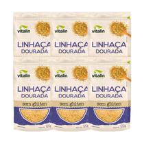 Kit 6 Linhaça Dourada Grãos 120g Vitalin Kit 6 Linhaça Dourada Grãos 120g Vitalin