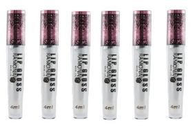 Kit 6 Lip Gloss Hidrat. Cor 01 Prateado 4ml - Ramona Make Up