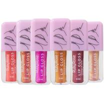 Kit 6 Lip Gloss Ruby Rose Glitter 5ml - Hidratante