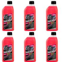 Kit 6 litros aditivo radiador rosa pronto para uso atacado