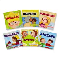 Kit 6 Livros Coleção Valores Educação Respeito Honestidade Humildade Bondade Amizade Culturama