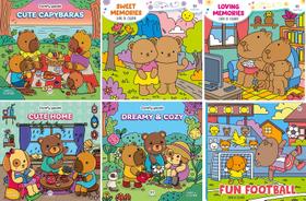 Kit 6 Livros de Colorir Cute Comfy Goods Desenhos Fofos e Criativos Arte Relaxante Kit 6 Livros de Colorir Cute Comfy Goods Desenhos Fofos e Criativos Arte Relaxante