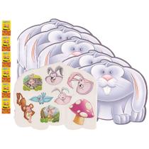 Kit 6 Livros Iguais Ilustrado Coelho Coelhinho Para Colorir E Se Divertir Páscoa Lembrancinha