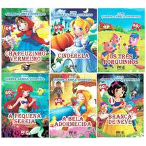 Kit 6 Livros Quebra-Cabeças Contos de Fadas Princesas Chapeuzinho Vermelho Cinderela A Pequena Serei