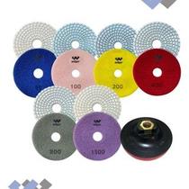 Kit 6 Lixa+Prato P/ granito branco