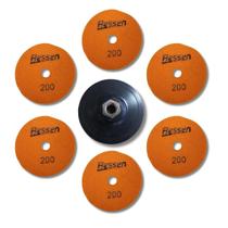 Kit 6 Lixas Diamantadas 200 + Suporte Sem Pino Hessen