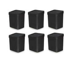 Kit 6 Lixeiras De Pia Cozinha 2,5L Banheiro Lavabo Pequena Kit 6 Lixeiras De Pia Cozinha 2,5L Banheiro Lavabo Pequena