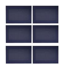 Kit 6 Lugar Americano Frame Decoração Multiuso Azul