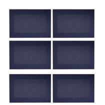 Kit 6 Lugar Americano Frame Decoração Multiuso Azul Kit 6 Lugar Americano Frame Decoração Multiuso Azul