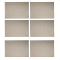 Kit 6 Lugar Americano Prático Resistente Em Frame 45X30 Nude