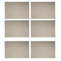 Kit 6 Lugar Americano Prático Resistente em Frame 45x30 Nude Kit 6 Lugar Americano Prático Resistente em Frame 45x30 Nude