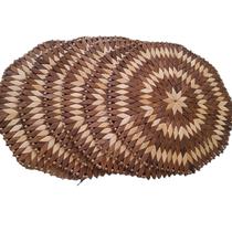 Kit 6 Lugares Americanos de Madeira Clara Redondo, 40cm