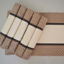 Kit 6 Lugares Americanos Diversas Cores Mesa Posta De Luxo 100% Algodão Feito Em Tear Mineiro