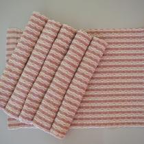 Kit 6 Lugares Americanos Diversas Cores Mesa Posta De Luxo 100% Algodão Feito Em Tear Mineiro