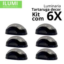 Kit 6 Luminaria Arandela Tartaruga Externa Interno Jardim Garagem Quintal Sem Grade E27 25W Bivolt Ilumi