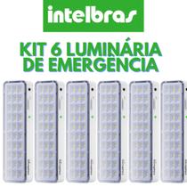 Kit 6 Luminária De Emergência Intelbras Lea31 Luz De Led Recarregável