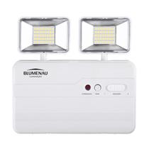 Kit 6 Luminária de Emergência LED 2 Faróis 10W 2200lm 100- 240V