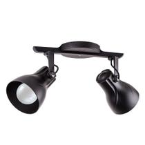 Kit 6 Luminária de Teto Spot Trilho Octa Plus Preto 2 Lâmpadas Kit 6 Luminária de Teto Spot Trilho Octa Plus Preto 2 Lâmpadas