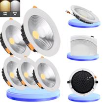 Kit 6 Luminária DownLight Led Cob 50W Embutir Redondo Bivolt 110v-220v Frio 6500k ou Quente 3500k Kit 6 Luminária DownLight Led Cob 50W Embutir Redondo Bivolt 110v-220v Frio 6500k ou Quente 3500k