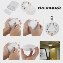 Kit 6 Luminaria Lampada Led Spot Sem Fio Controle Remoto SMD