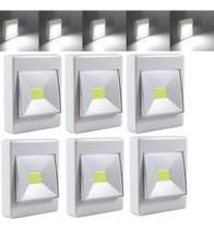 KIT 6 Luminária Led 3w Switch Light Luz Emergência KIT 6 Luminária Led 3w Switch Light Luz Emergência