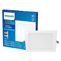 Kit 6 Luminaria Led Emb Quadrada 18W Bivolt Dl252 Philips