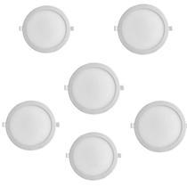 kit 6 Luminária Led Painel/plafon Slim Embutir 24W BIV 4000K Redondo - Ourolux kit 6 Luminária Led Painel/plafon Slim Embutir 24W BIV 4000K Redondo - Ourolux