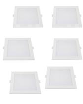 kit 6 Luminária Led Painel/plafon Slim Embutir 24W BIV 6500K Quadrado - Ourolux kit 6 Luminária Led Painel/plafon Slim Embutir 24W BIV 6500K Quadrado - Ourolux