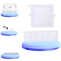 Kit 6 Luminária Painel Plafon Led 18W Quadrado Embutido Bivolt 110v-220v Frio 6500K OU Quente 3500k